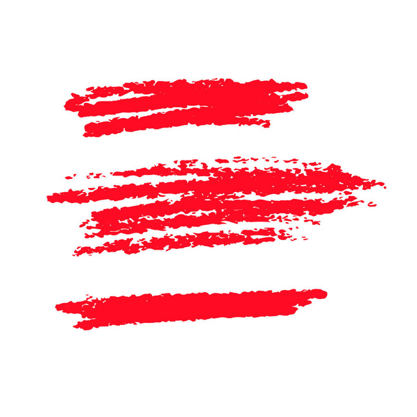 Elementi evidenziatori pennarello rosso. Illustrazione vettoriale - Vettoriali, immagini