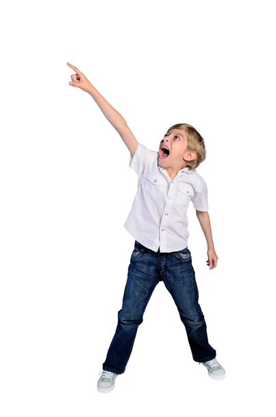 νεαρό αγόρι ουρλιάζοντας - Φωτογραφία, εικόνα