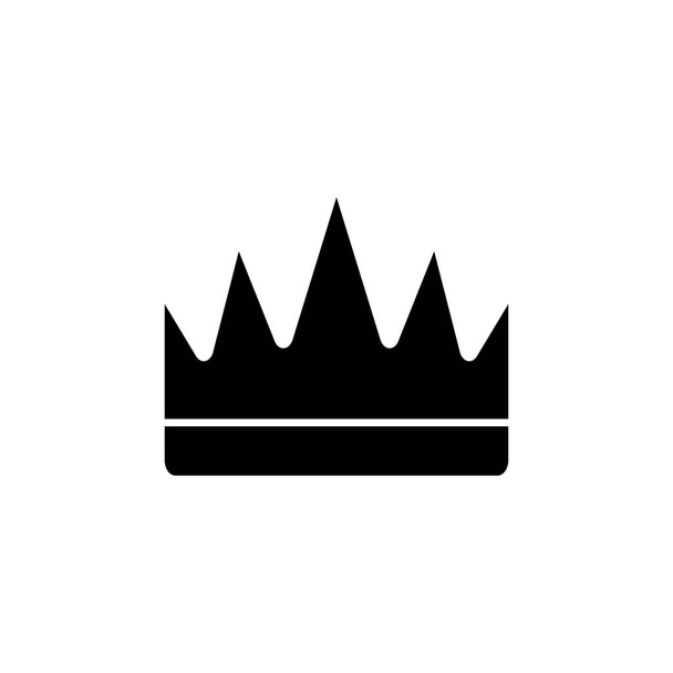 Yksinkertainen kuvake muodossa musta kruunu valkoisella taustalla. Vektorikuvan. - Vektori, kuva