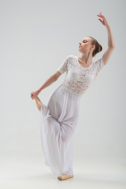 Young and beautiful ballet dancer posing isolated - Zdjęcie, obraz