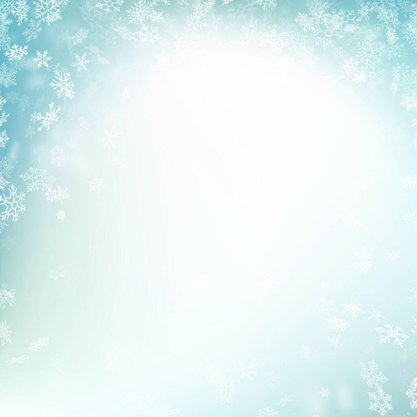 abstract christmas background with snowflakes - ベクター画像