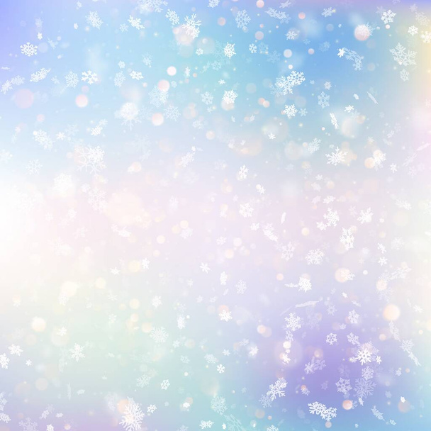 christmas background with snowflakes. vector illustration - Вектор,изображение