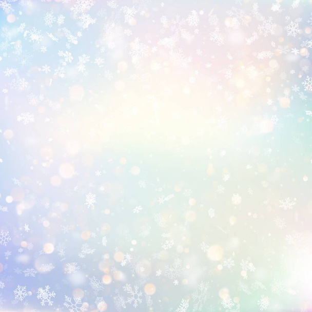 abstract christmas background with snowflakes - Wektor, obraz