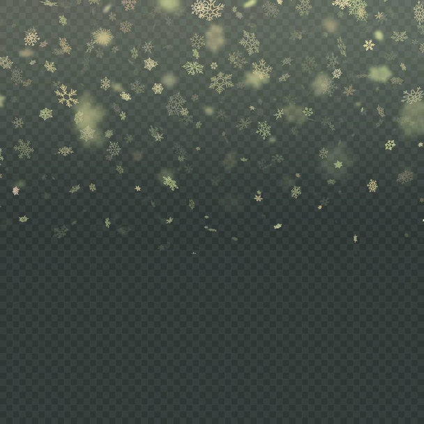 christmas background with falling snow. vector illustration - Vector, Image