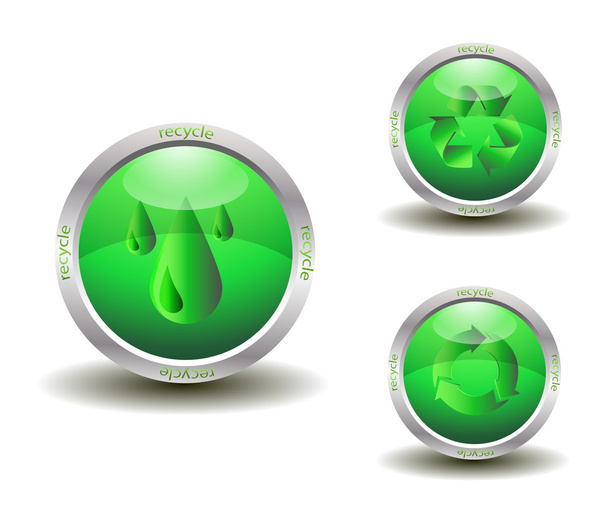 Eco Green Recycle Icon - Vektor, Bild