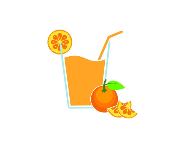 .orange juice vector illustration design template - Vektör, Görsel
