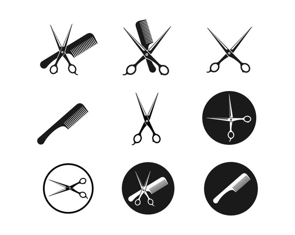 scissor icon logo vector illustration template - Vecteur, image