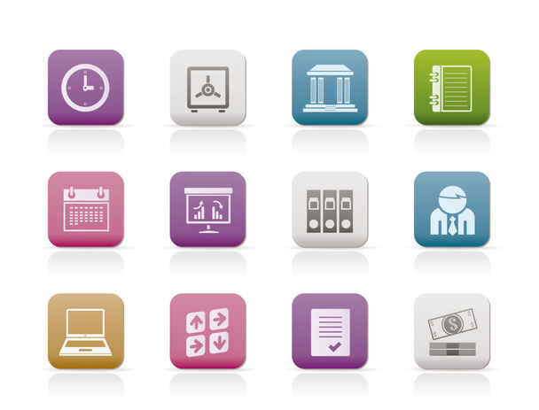 Business, finance and office icons - Διάνυσμα, εικόνα