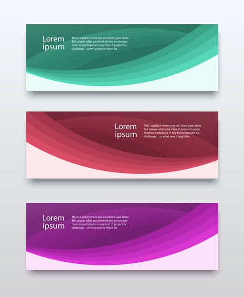 Set of Vector flyer templates. Futuristic background with copy space for inspirational and encouraging thoughts that you want to share with your audience. - Wektor, obraz