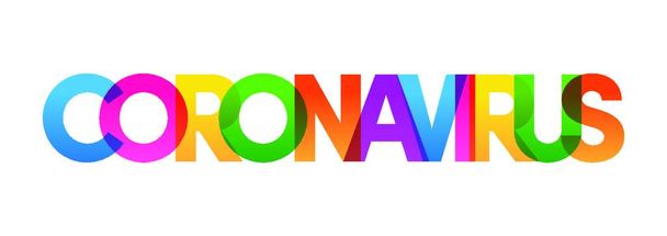 colorful word coronavirus on white background  - Вектор,изображение