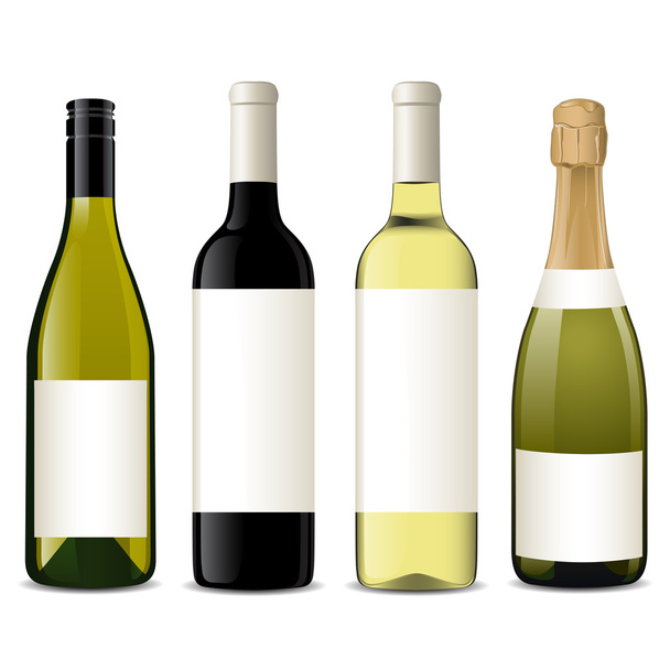 bottiglie di vino vettoriale - Vettoriali, immagini