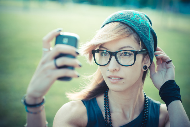 giovane bella donna modello selfie
 - Foto, immagini