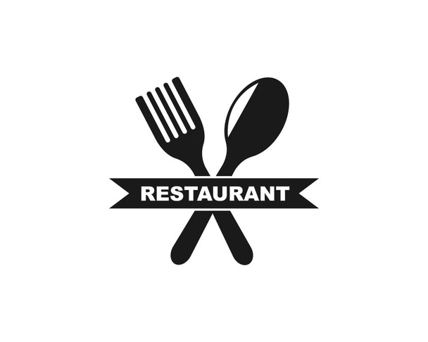 fork,spoon logo icon vector illustration template - Вектор,изображение