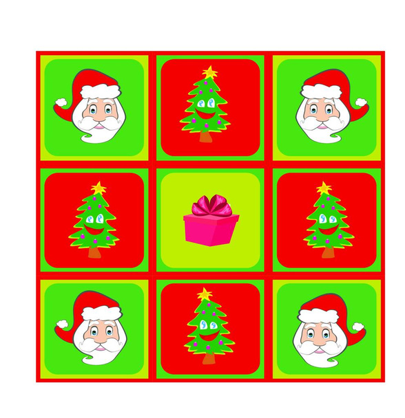 set of christmas icons with santa claus, vector illustration - Vetor, Imagem