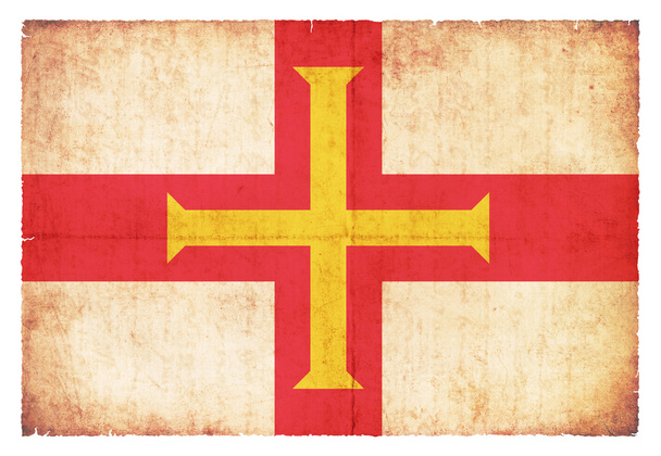 Grunge flag of Guernsey (Channel Islands, GB) - Φωτογραφία, εικόνα
