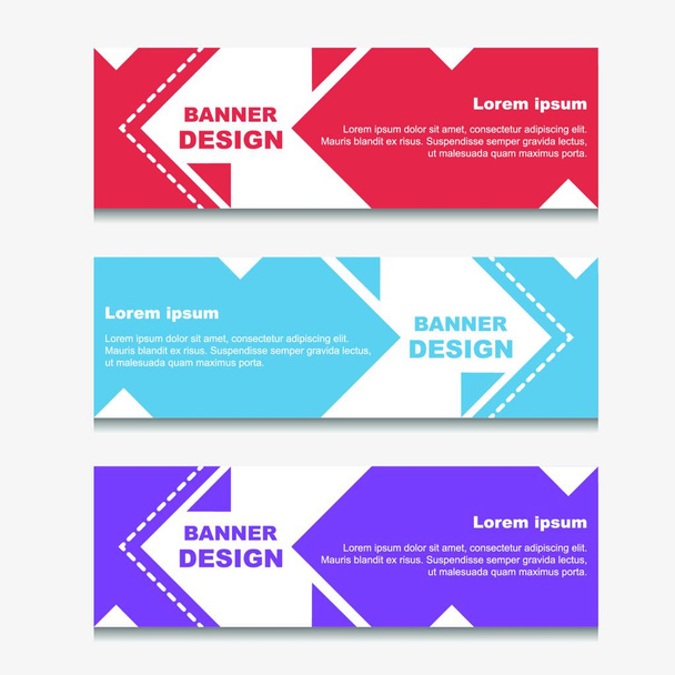 Set of Design Banner Web Template. can be Used for Workflow Layout, Diagram, Web Design. and Label Vector Design - Διάνυσμα, εικόνα