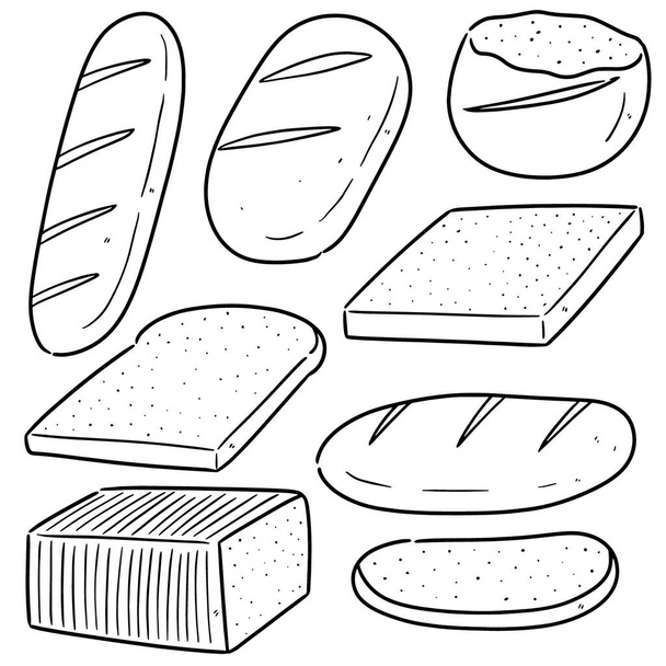 set of bread, vector illustration - Vector, afbeelding