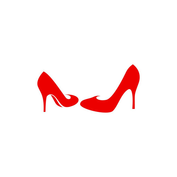 Woman shoe ,High Heel logo icon design vector template - Vektör, Görsel