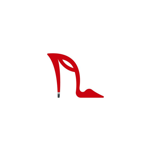 Woman shoe ,High Heel logo icon design vector template - Vektör, Görsel