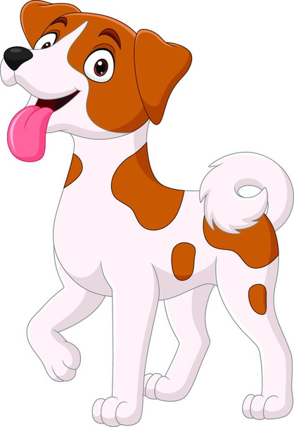 vector illustration of cute dog cartoon - Vector, afbeelding