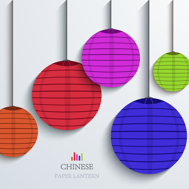 vector modern chinese Paper Lantern background. - Vector, Image