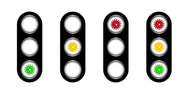 traffic light icon. vector illustration - ベクター画像