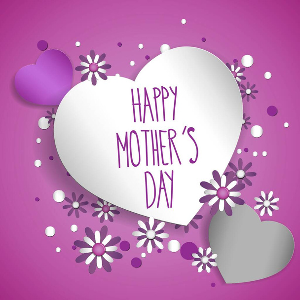 Happy Mothers day card full vector elements - Vetor, Imagem