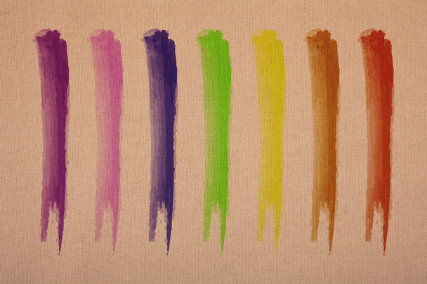 Regenbogenfarben auf Leinwand, Einzelhandel in Vergrößerung - Foto, Bild