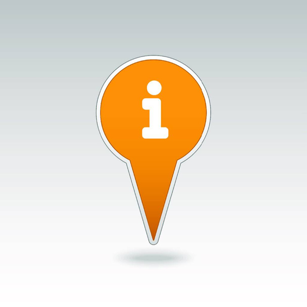 Information pin map icon. Map pointer. Map markers. Destination vector icon. GPS location symbol. Mapping pins icon EPS 10 vector file has transparency, shadow under the icons - Вектор, зображення