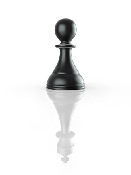 Conceptual image of magalomania or uniqe. Chess - Foto, Imagem