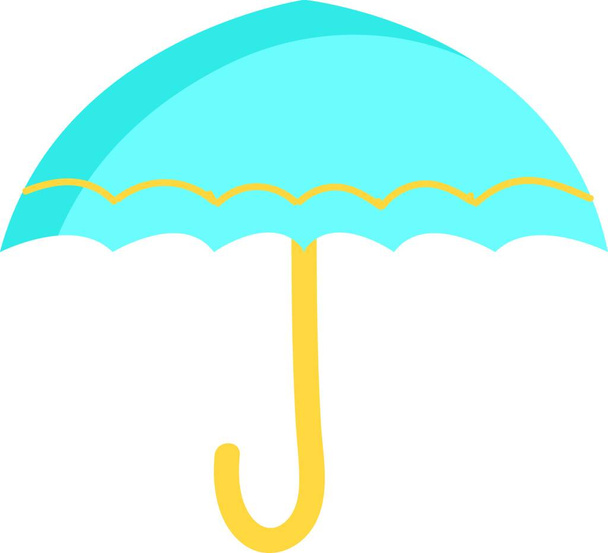 Blue and yellow umbrella  illustration  color  vector on white background - Vettoriali, immagini