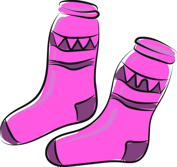 vector illustration of a pair of socks - Vetor, Imagem