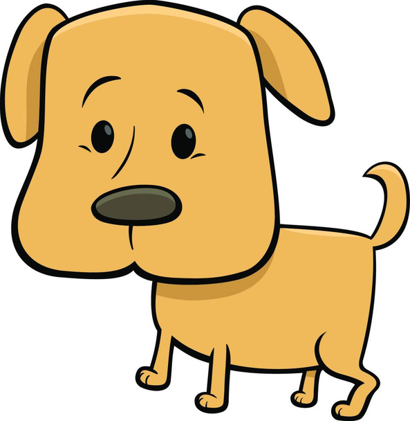 Cartoon Illustration of Cute Puppy Dog Comic Animal Character - Vektor, kép