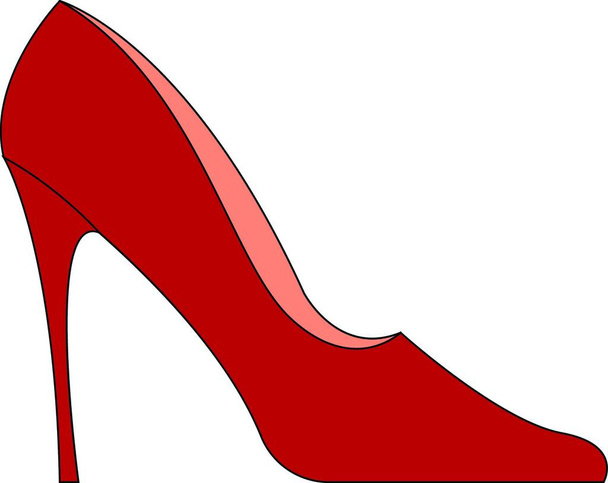 illustration of a red and black women's shoes - Vetor, Imagem