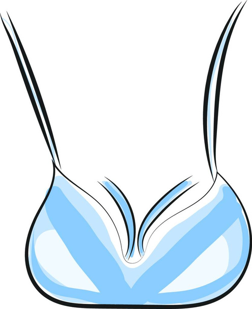 It is an undergarment worn by women to support their breasts., vector, color drawing or illustration. - Вектор,изображение