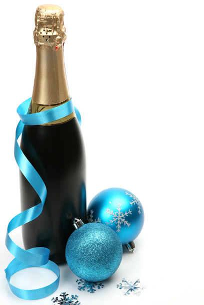 Champagne and New Year's decorations - Photo, Image