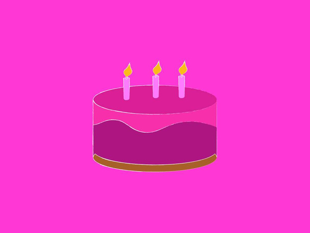 cake icon. birthday symbol. vector illustration - Wektor, obraz