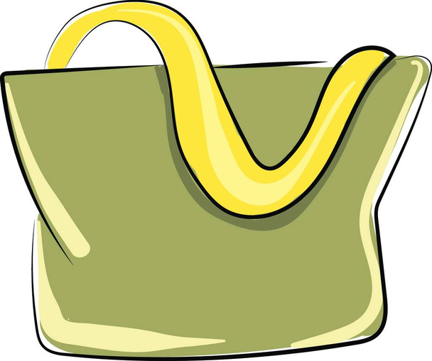 illustration of a green and yellow banana - Vector, Image
