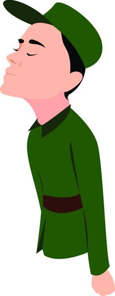 illustration of a man in a hat and a scarf - Vector, Imagen