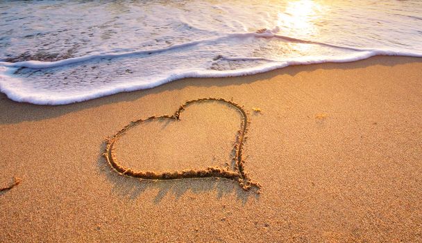 Heart on beach - Foto, Imagem