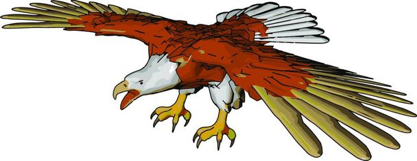 3d render of a flying bird - Vektori, kuva