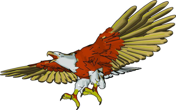 illustrazione di un uccello con le ali - Vettoriali, immagini