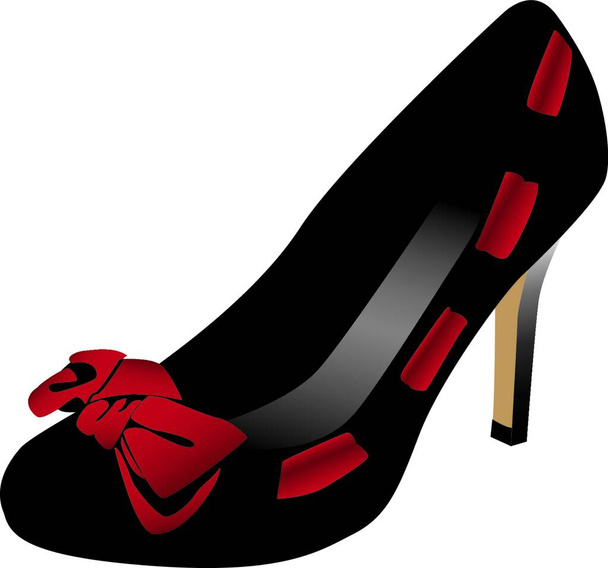 Three dimensional illustration of fashionable high heel shoe, isolated on white background. - Vektor, obrázek