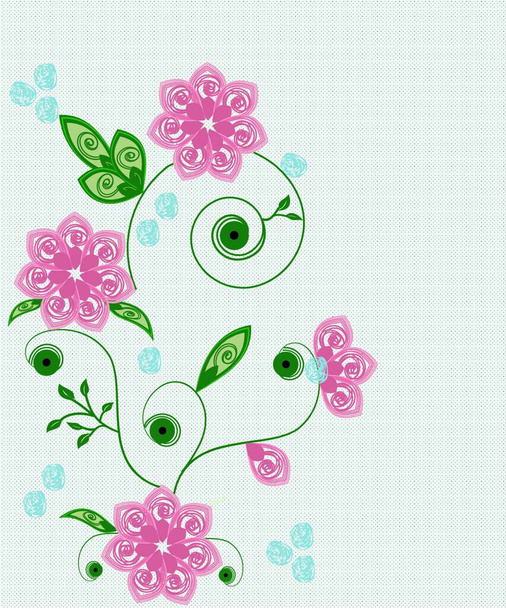 Spring floral background with place for your text - Vector, imagen