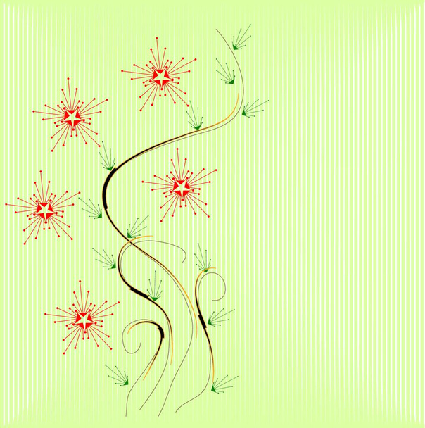 Abstract flowers background with place for your text - Vector, Imagen