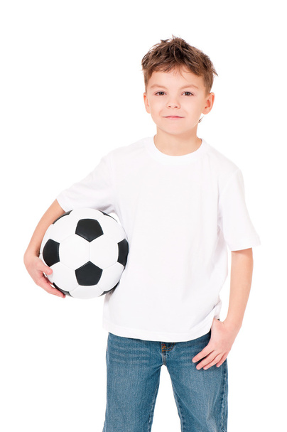 Boy with soccer ball - Foto, afbeelding