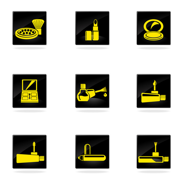 Make-up products icons - Vector, Image