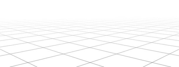 Fondo de malla perspectiva. Líneas simples sobre un fondo blanco. Ilustración vectorial. EPS 10 - Vector, Imagen