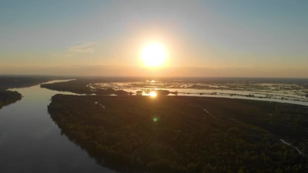 Вид с воздуха на реку Обь - Кадры, видео