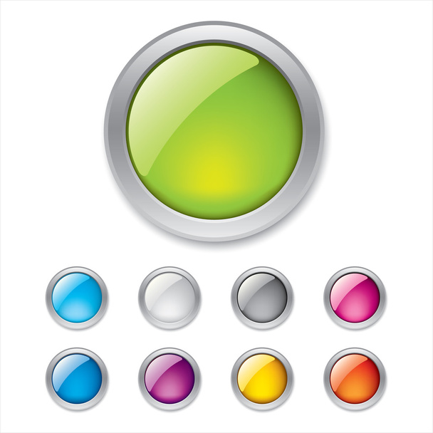 Colored 3d Buttons - Vector, Imagen